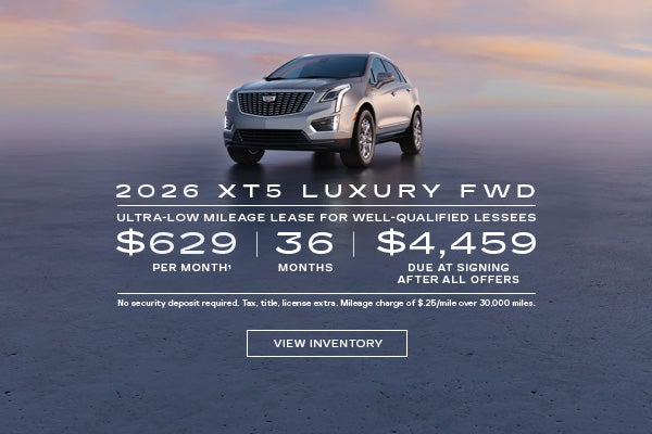2026 XT5 FWD LUXURY. Ultra-low milege lease for well-qualified lessees. $629 per month 36 months....